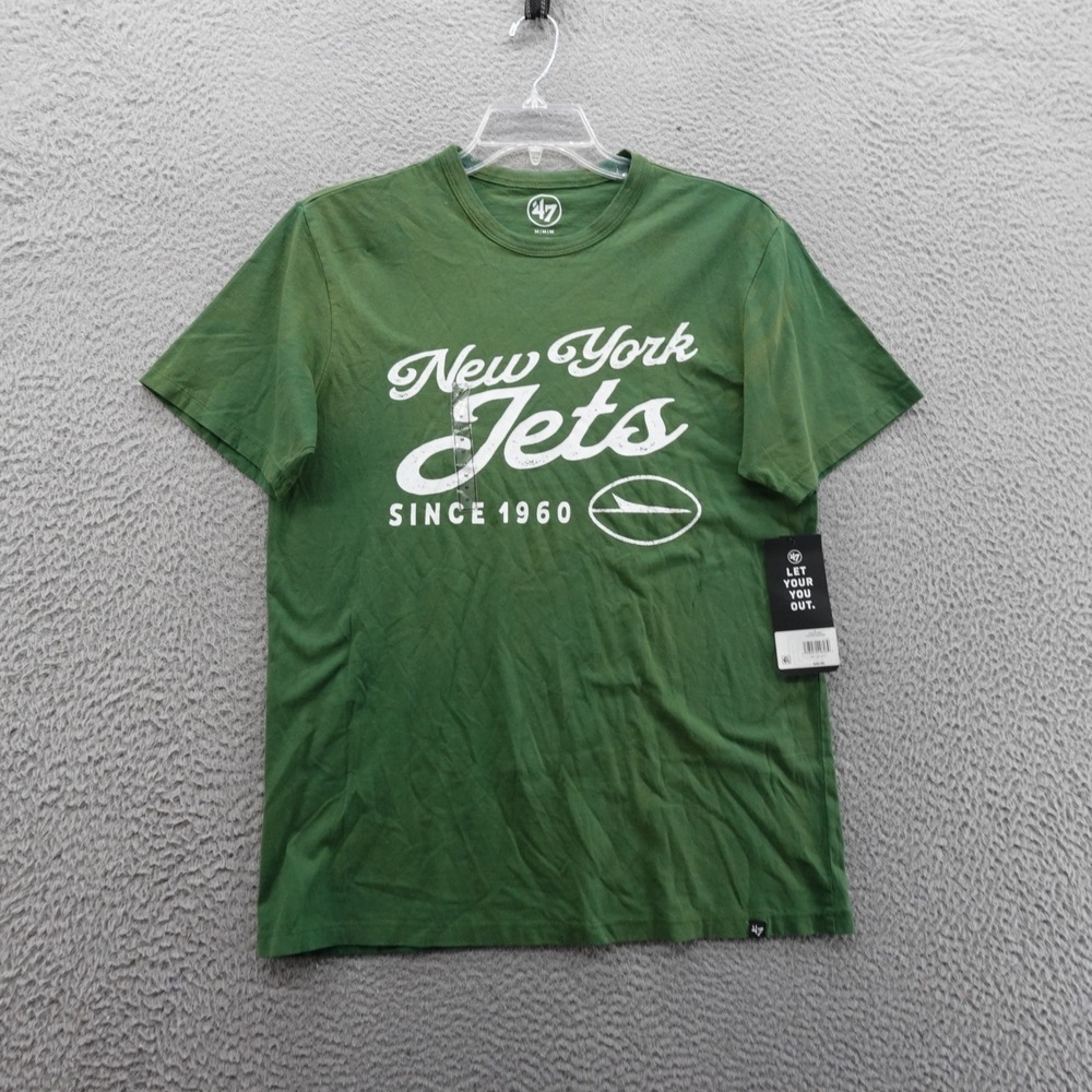 47 Brand New York Jets T-Shirt Medium Green Mens Short Sleeve NFL Team NWT